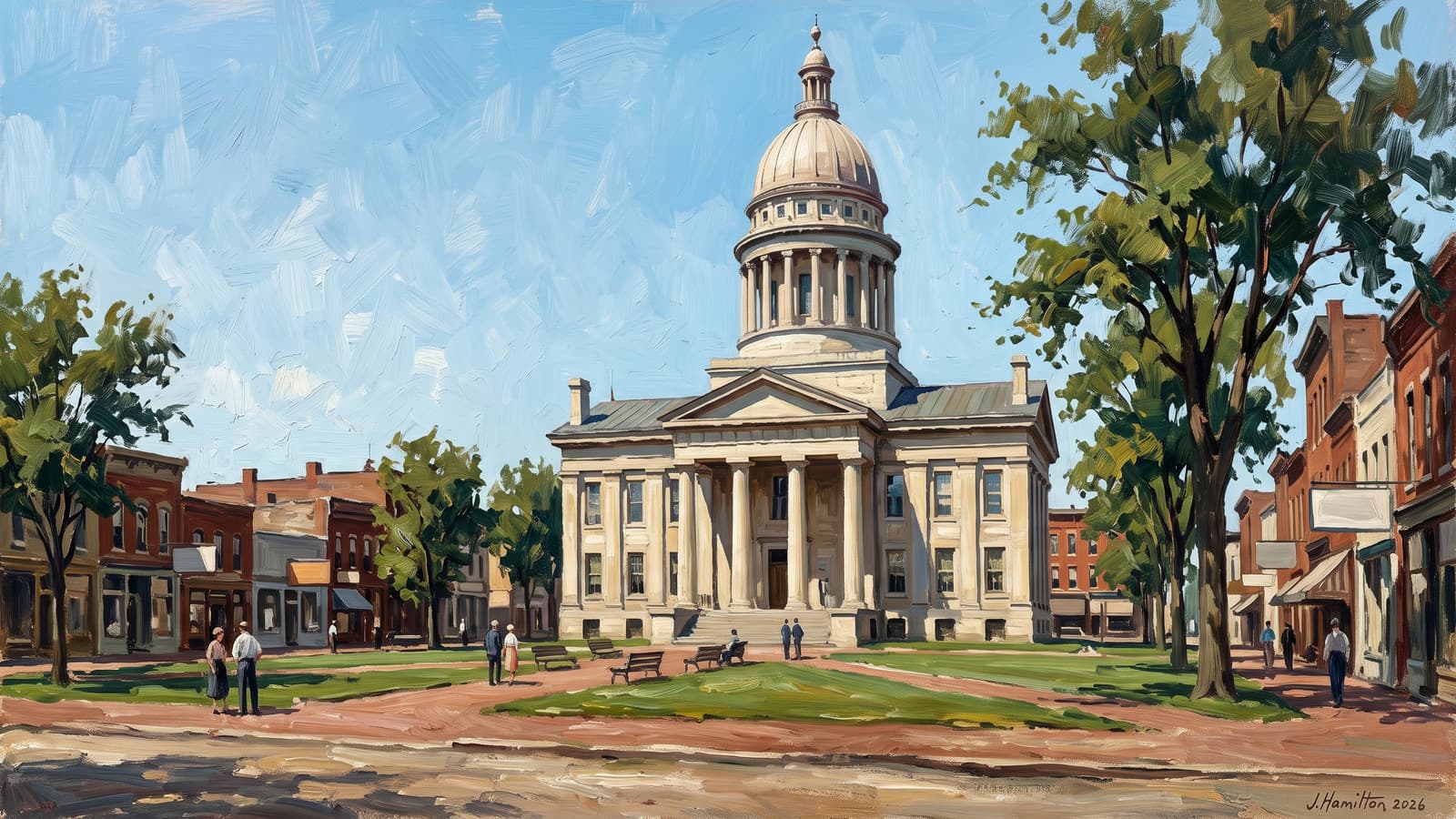 Painted city portrait of Springfield