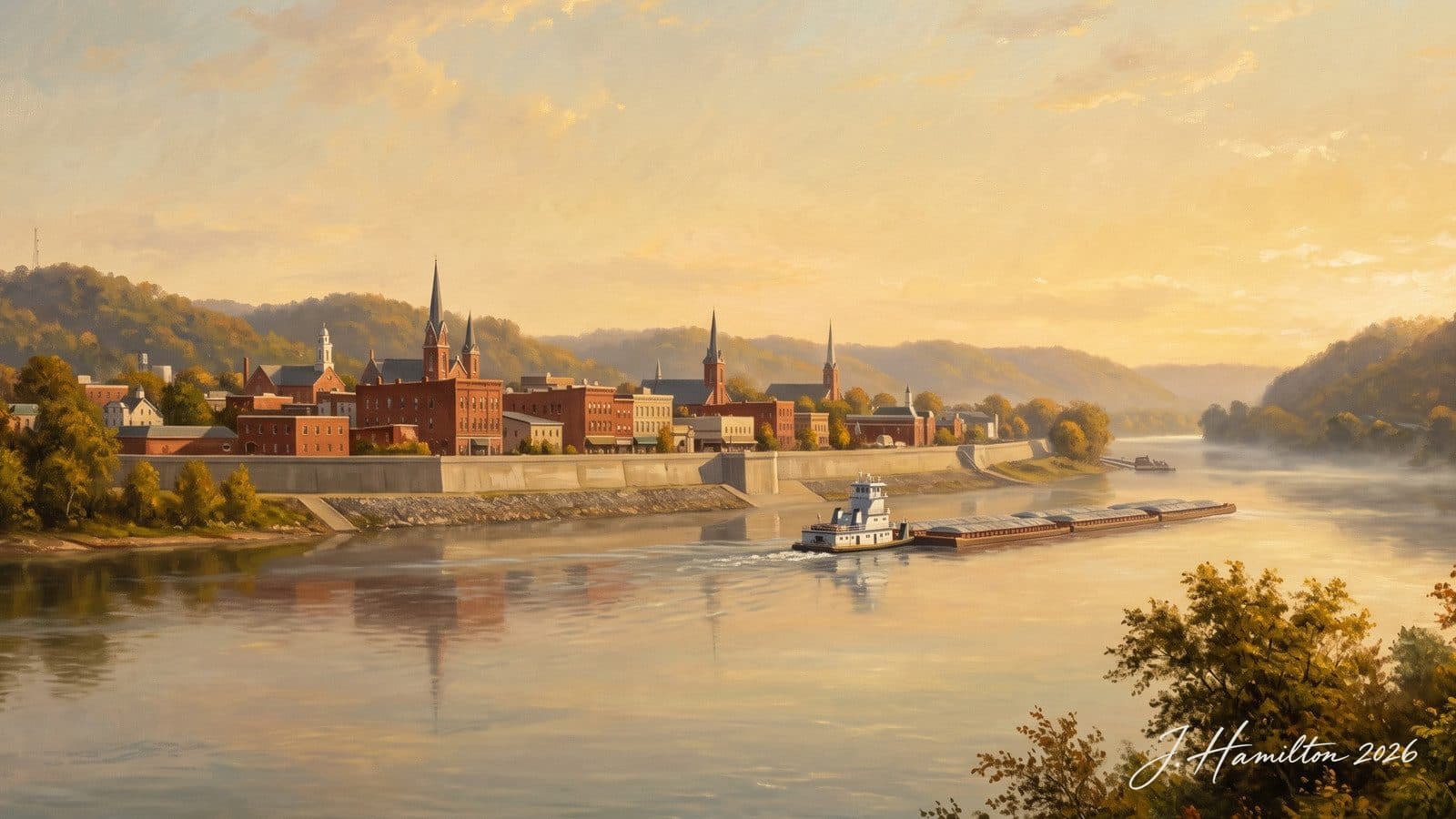 Painted city portrait of Ashland