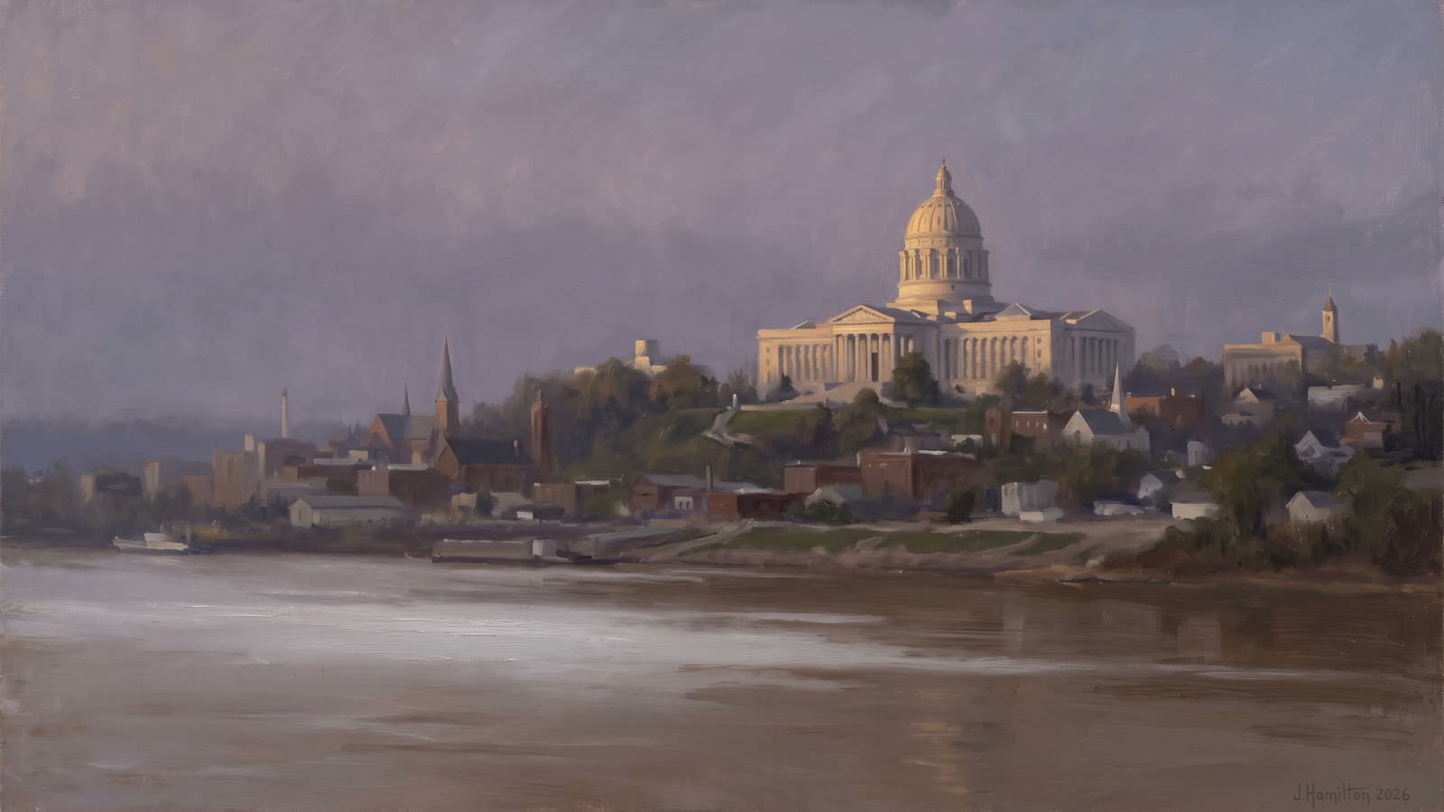 Painted city portrait of Jefferson City