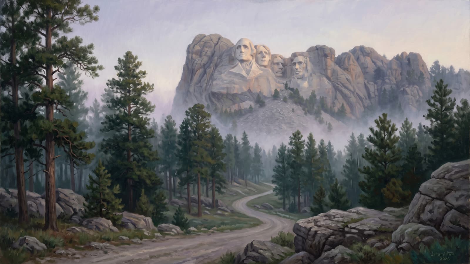 Painted city portrait of Keystone