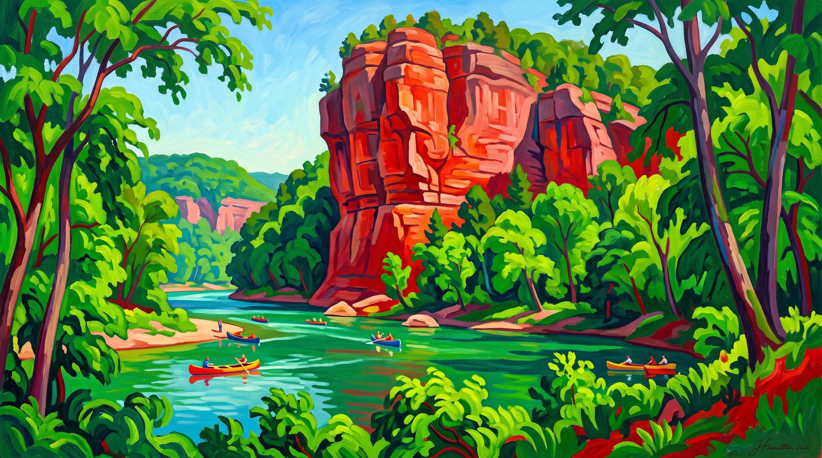 Painted city portrait of Jasper