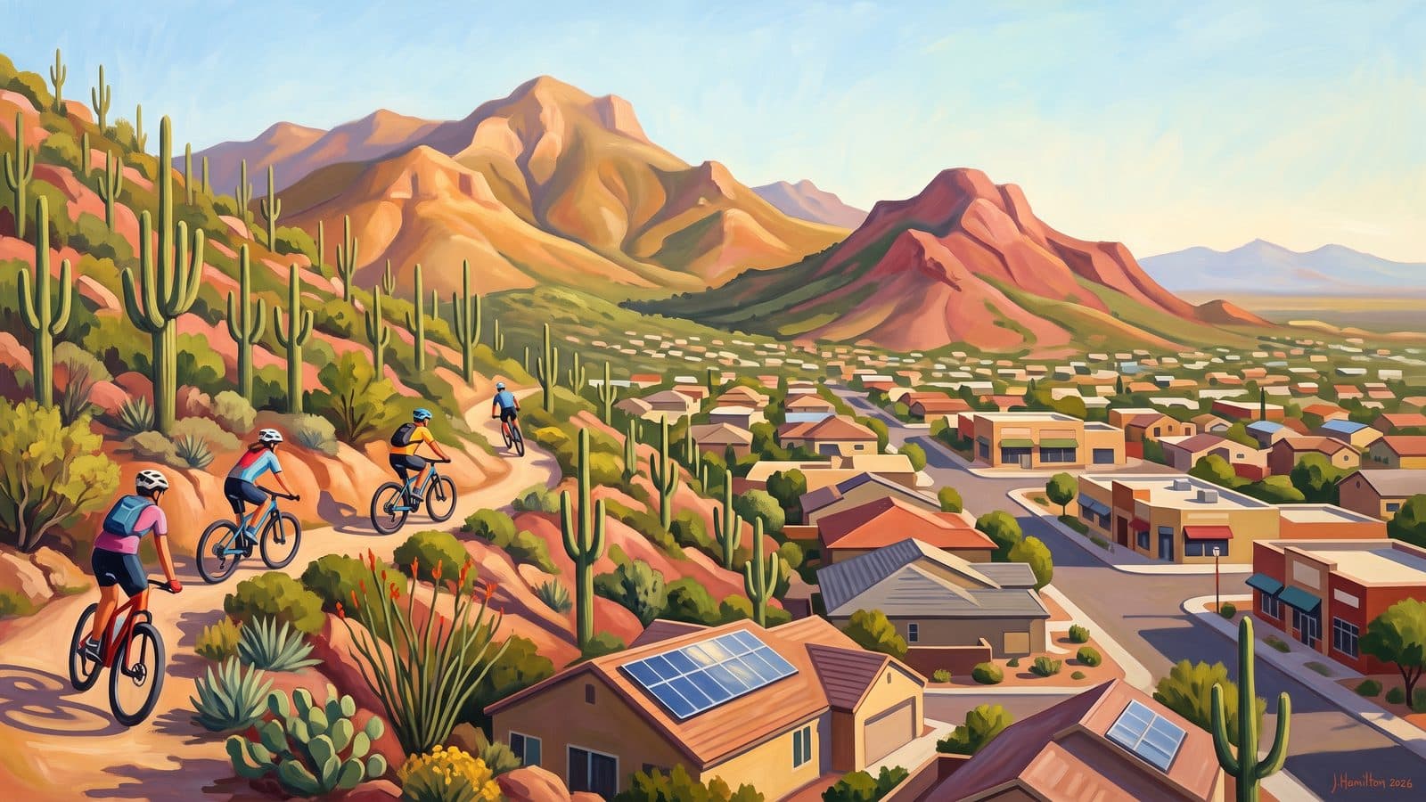 Painted city portrait of Buckeye