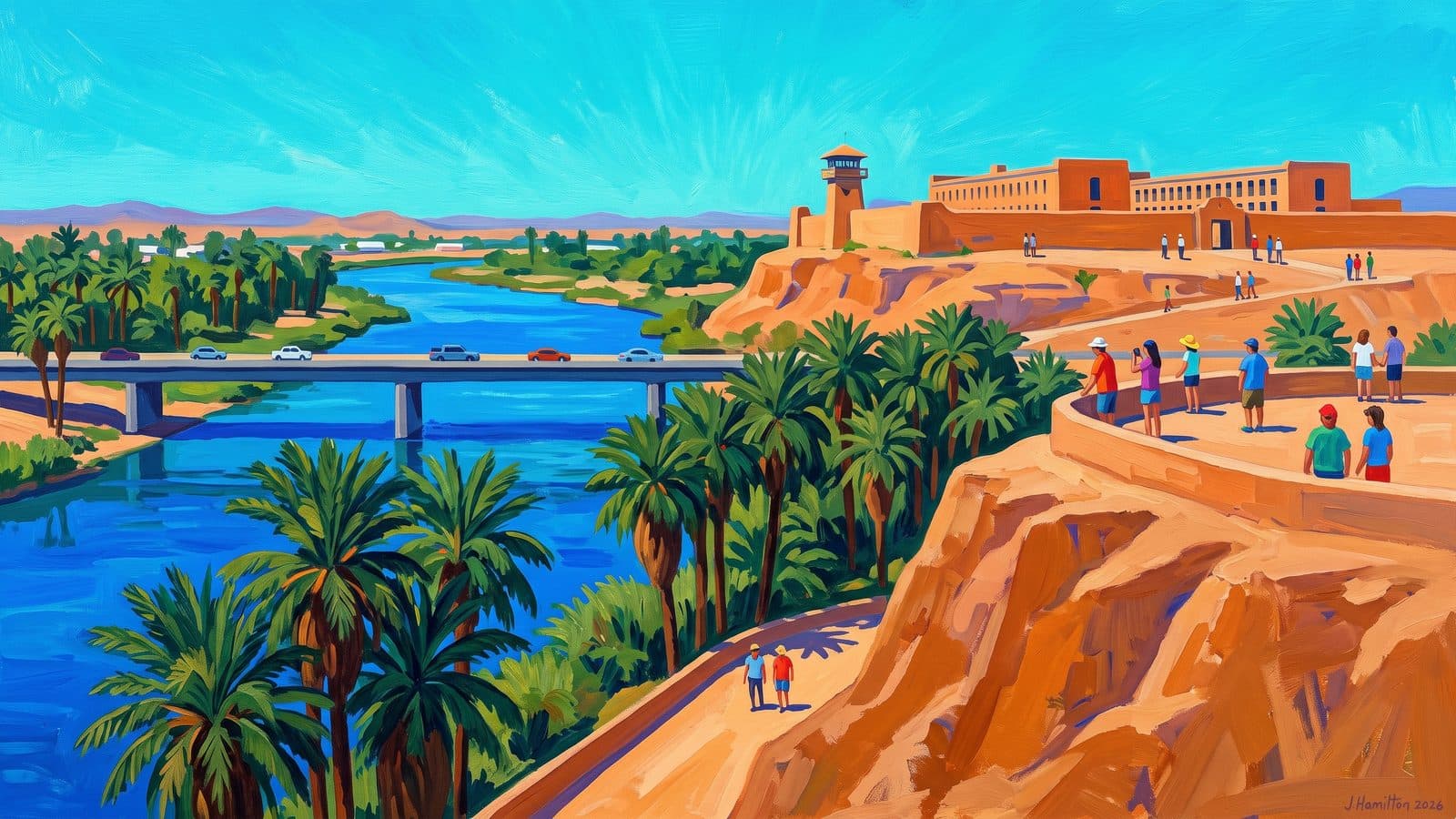 Painted city portrait of Yuma