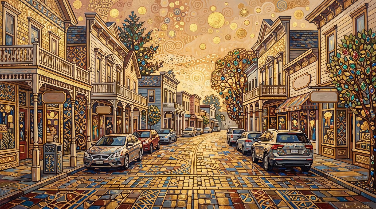 Painted city portrait of Ferndale