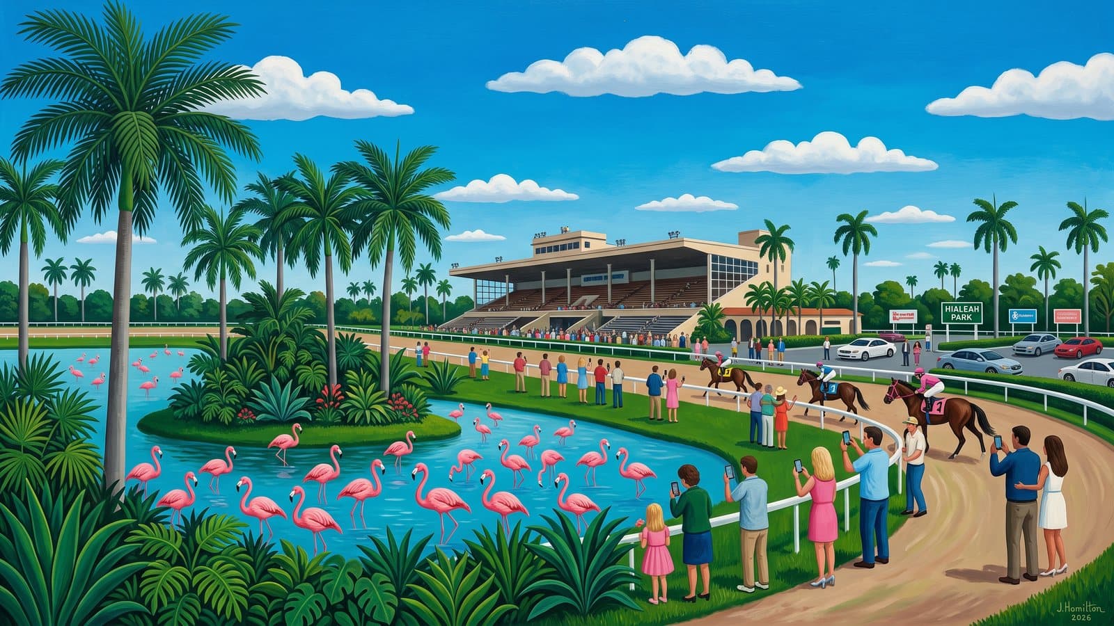 Painted city portrait of Hialeah