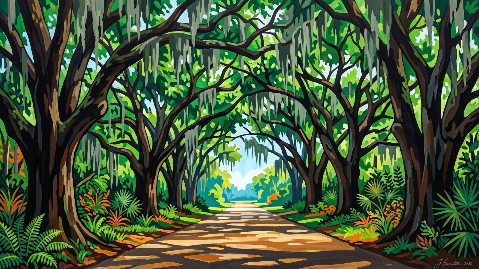 Painted city portrait of Tallahassee