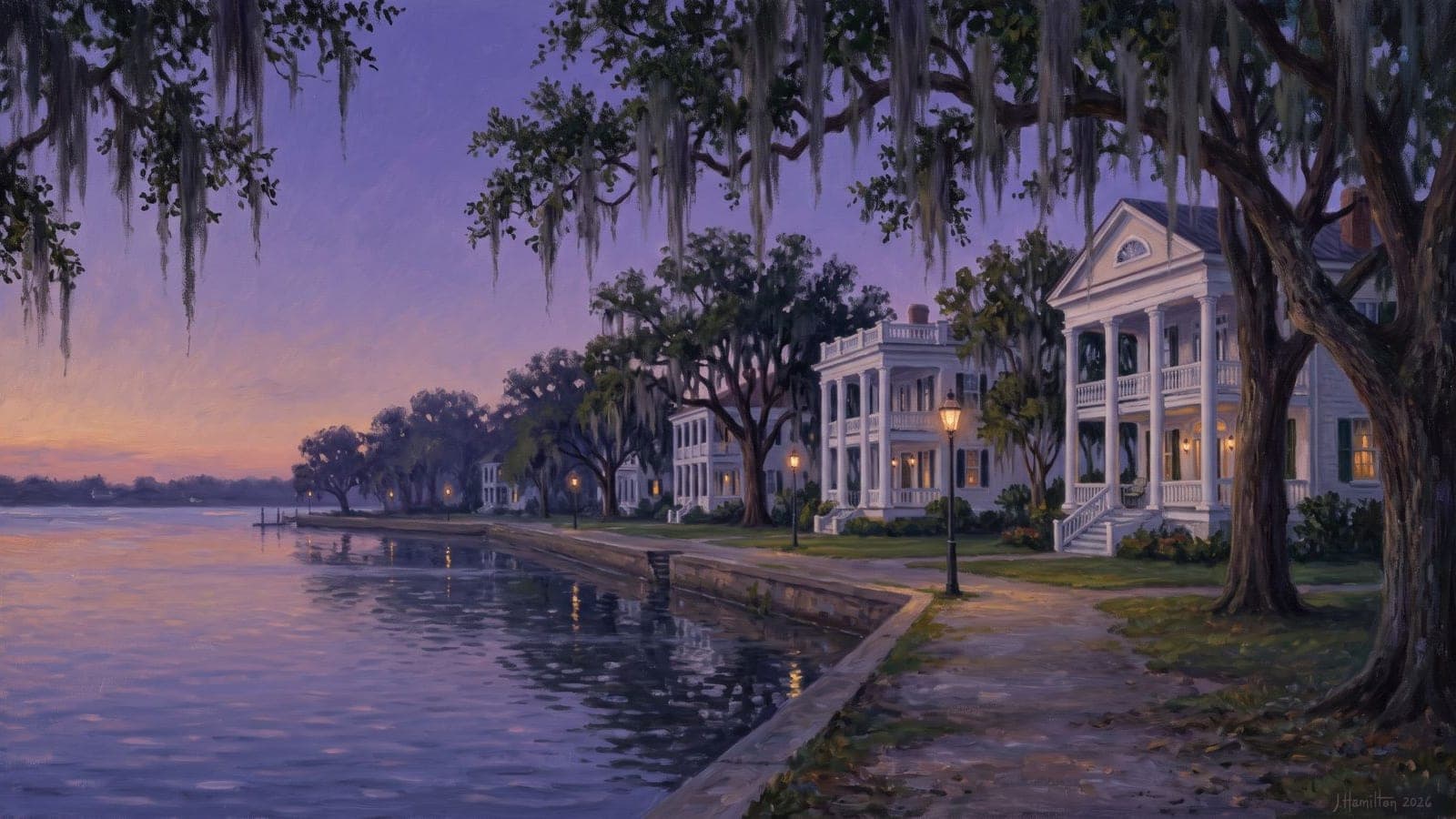 Painted city portrait of Beaufort