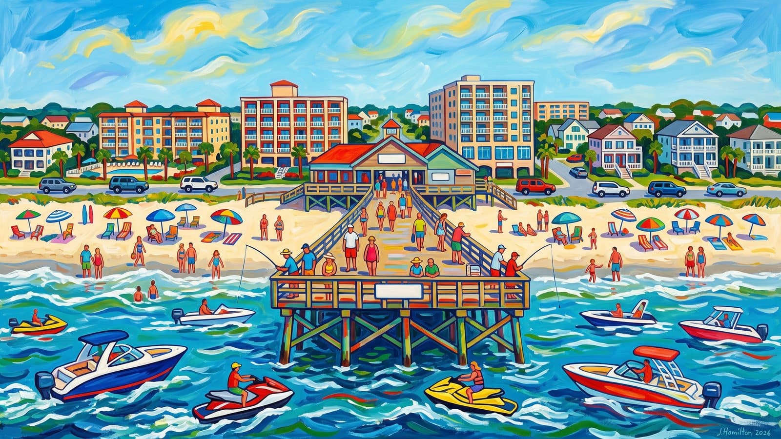 Painted city portrait of Isle of Palms