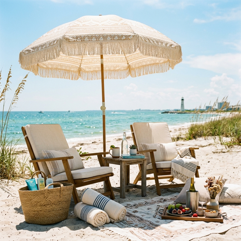 Luxury Beach Day setup