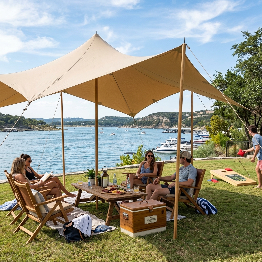 The Lake Travis Staging setup