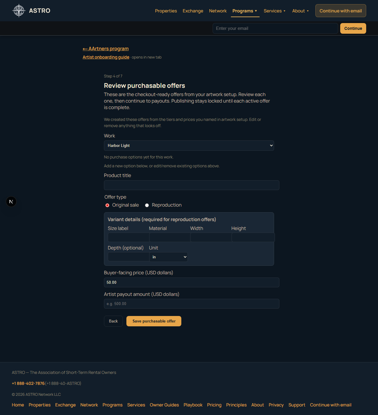 Review offers — Offers still needed