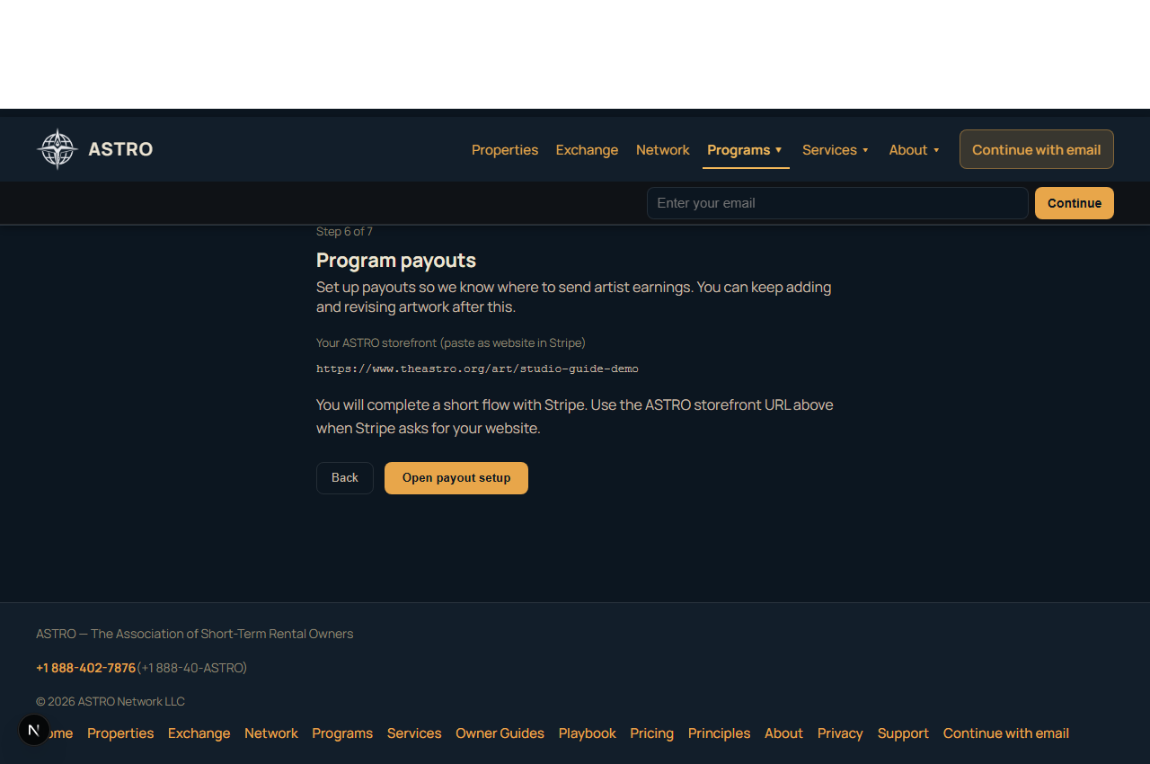 Program payouts