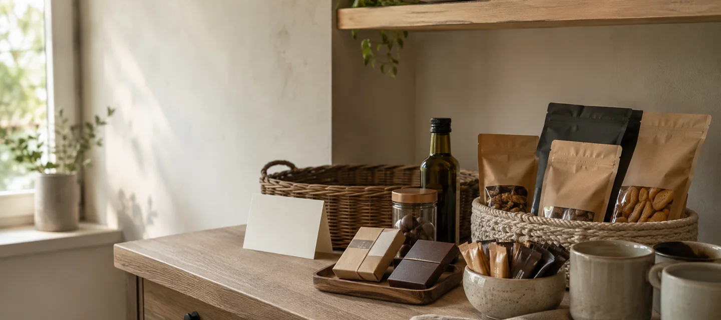 A warm, thoughtfully stocked home pantry — the kind of welcome Honor Pantry lays out for guests.
