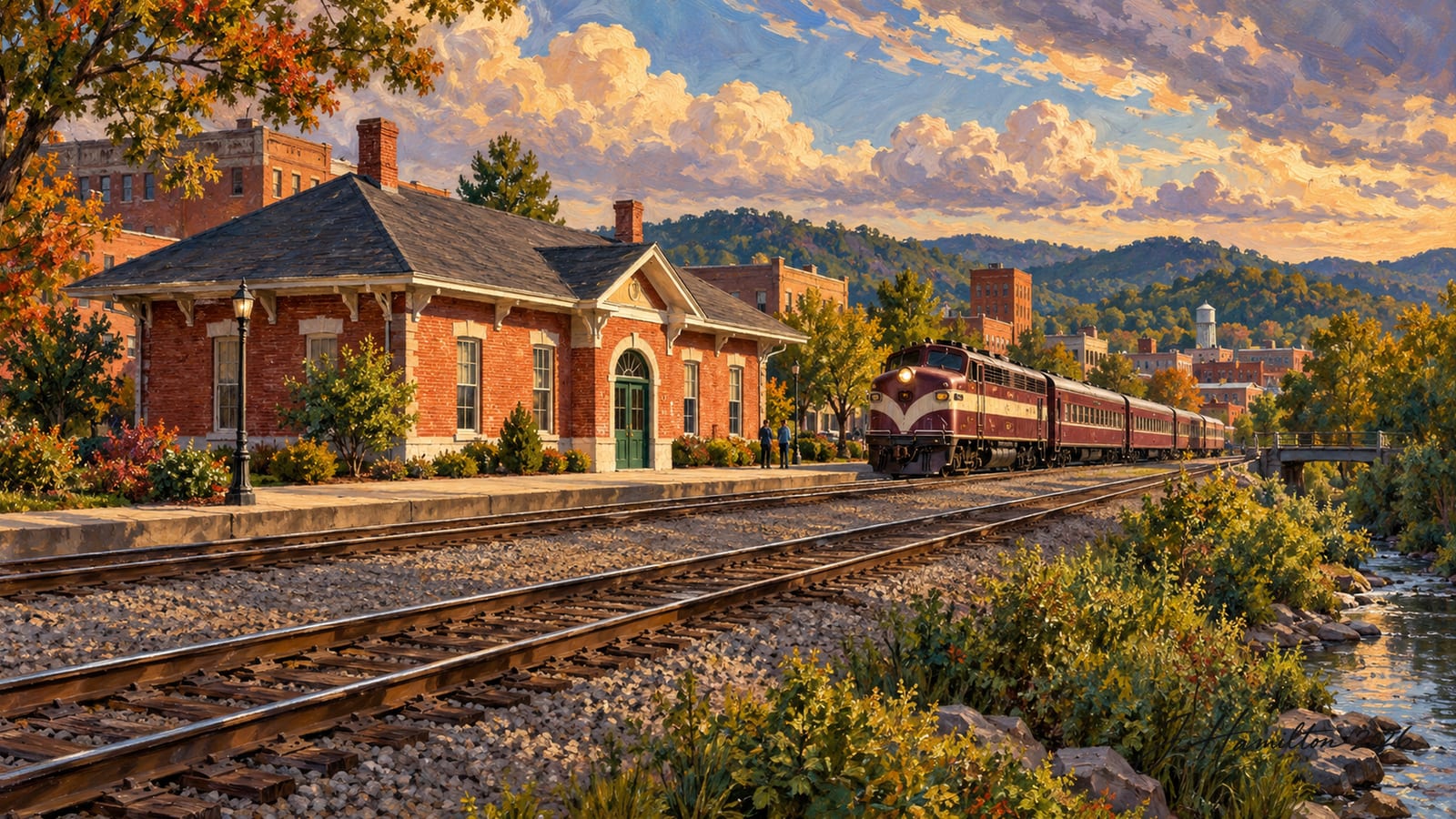 Painted city portrait of Springdale
