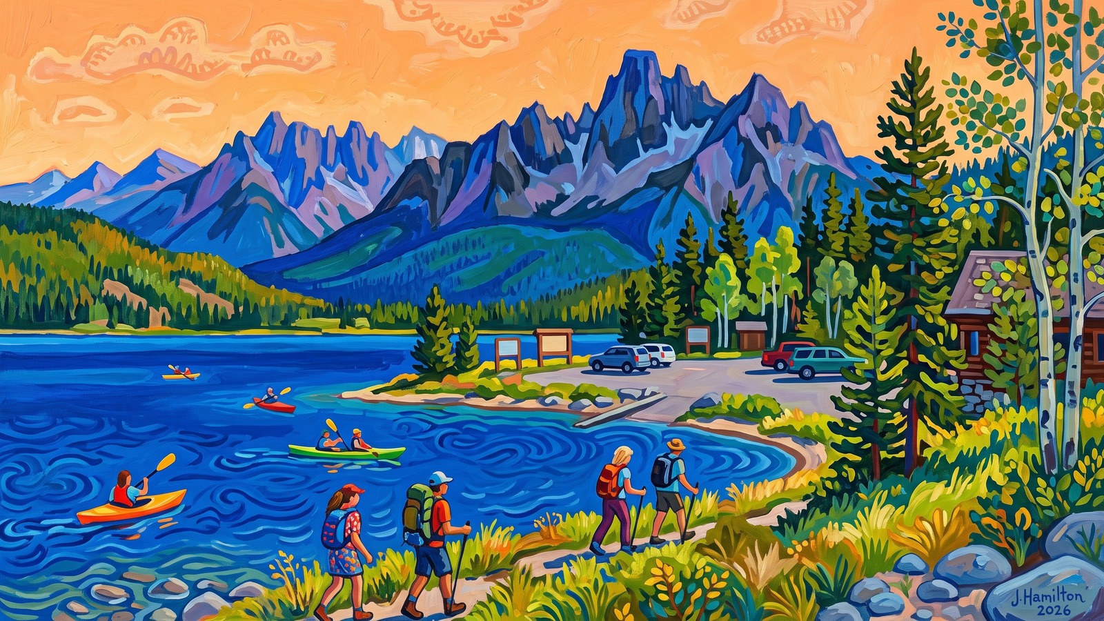 Painted city portrait of Stanley