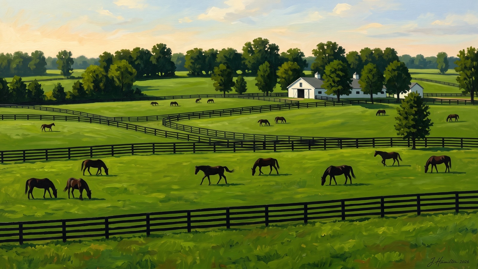 Painted city portrait of Lexington