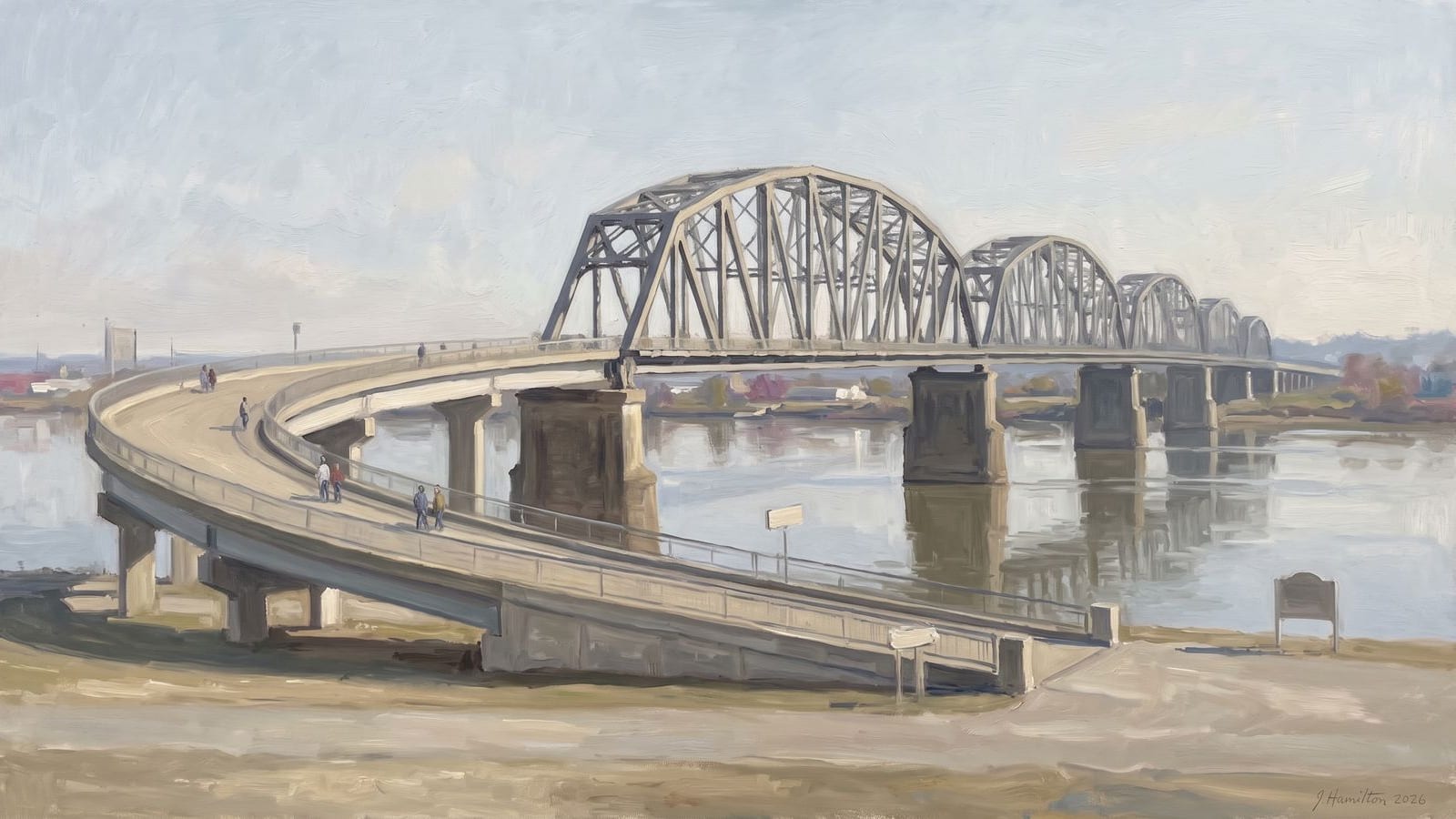 Painted city portrait of Louisville