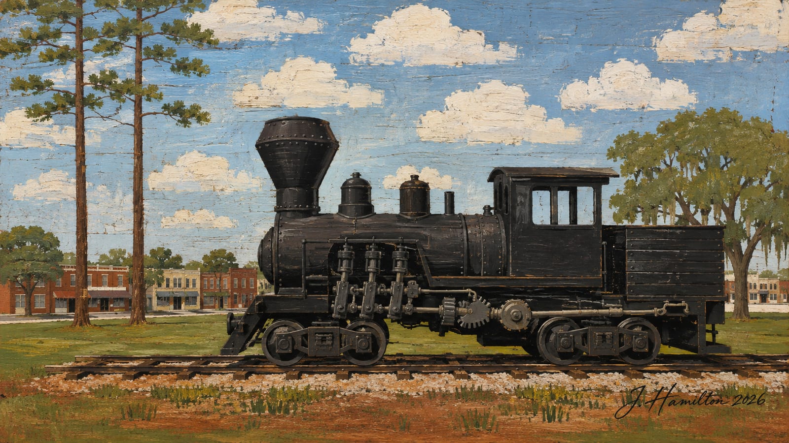 Painted city portrait of Picayune