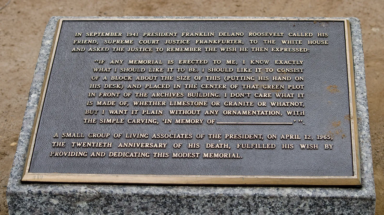 Franklin Delano Roosevelt Memorial — photo 2